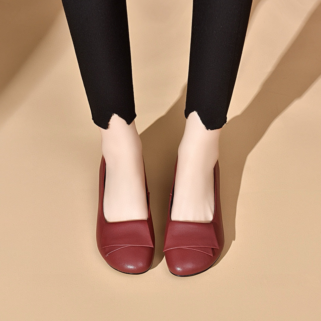 【35-41】😍👍2026 nowe modne damskie skórzane buty z miękką podeszwą