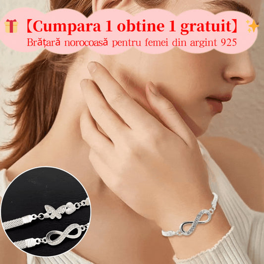 【🎁Kup jeden, a drugi dostaniesz gratis】✨Nowa damska bransoletka na szczęście w kształcie serca ze srebra próby 925, prosty design