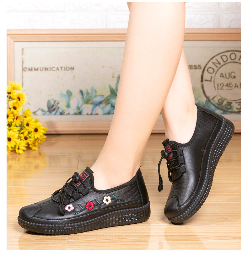 ¡Superdescuento, no te lo pierdas! 🔥Zapatos casuales bordados para mujer, modernos y cómodos, con suela suave, que no aprietan ni cansan【36-41】
