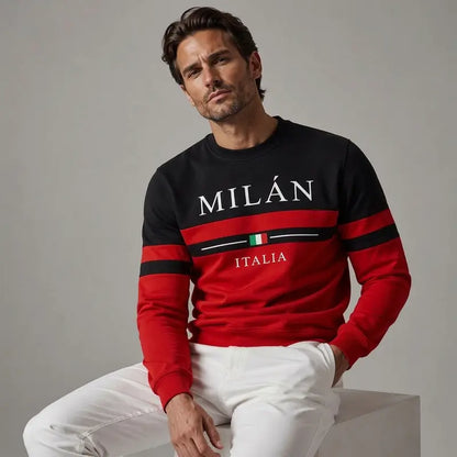 ✨🌟👕【S-6XL】Męskie bluzy z nadrukiem „Milano Italia”