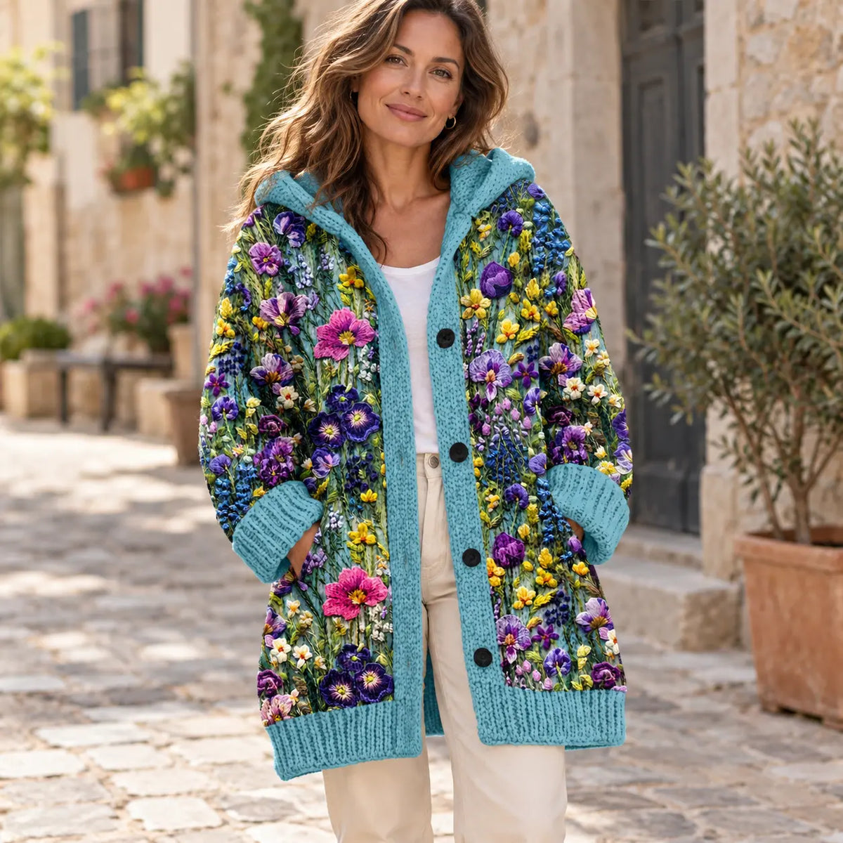 ✨✨ Posljednji dan – 50 % popusta【S–6XL】✨ Elegantna ženska podstavljena zimska jakna s kapuljačom i uzorkom