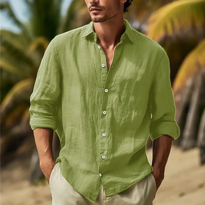 🎏👔【50% zniżki 🔥】【S–3XL】Nowa letnia męska koszula z długim rękawem, w dużych rozmiarach, dostępna w 9 kolorach
