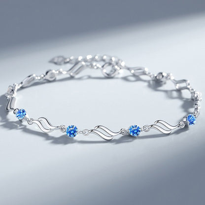✨✨【Купете 1, вземете 1 безплатно】💎💎Дамска гривна от сребро 925 с форма на океанско сърце, модерна, лек лукс, нишова, изящна