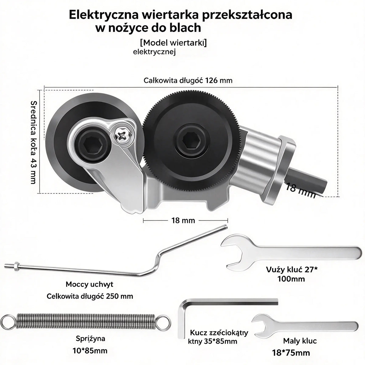 🛠 49% taniej 🔧 Przystawka do wiertarki elektrycznej 🔩 Zmień swoją wiertarkę w narzędzie tnące.