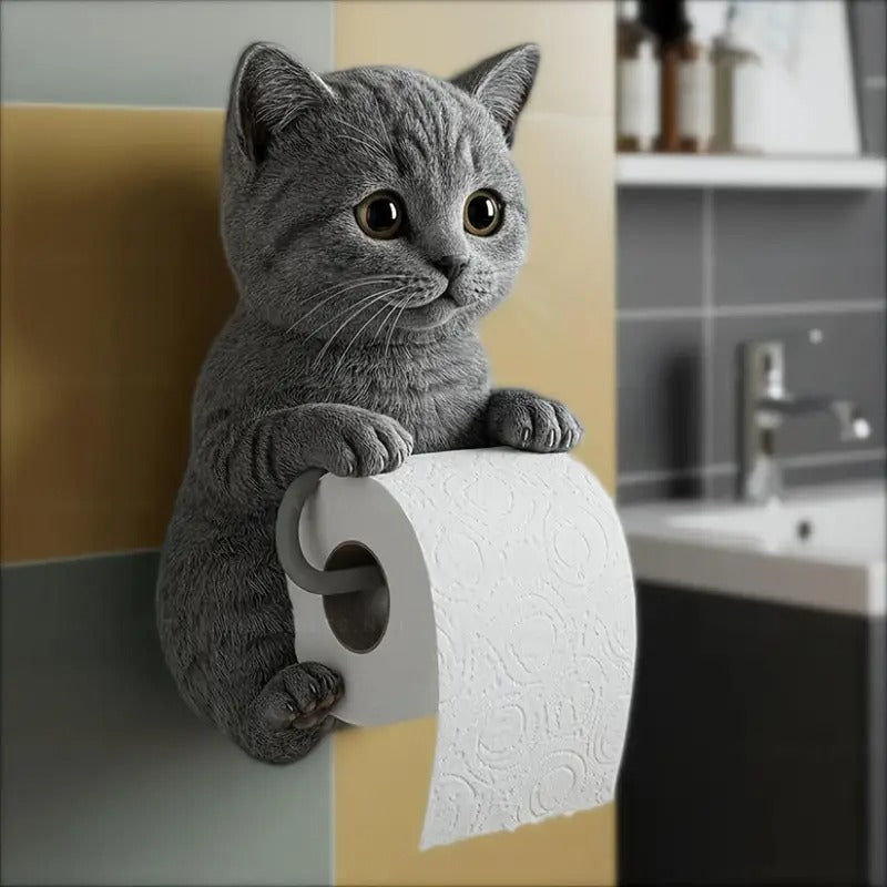 🐱【Najbolja rasprodaja godine】💥Slatki držač za toaletni papir s mačjim motivom✨📦Besplatna dostava – Na zalihi