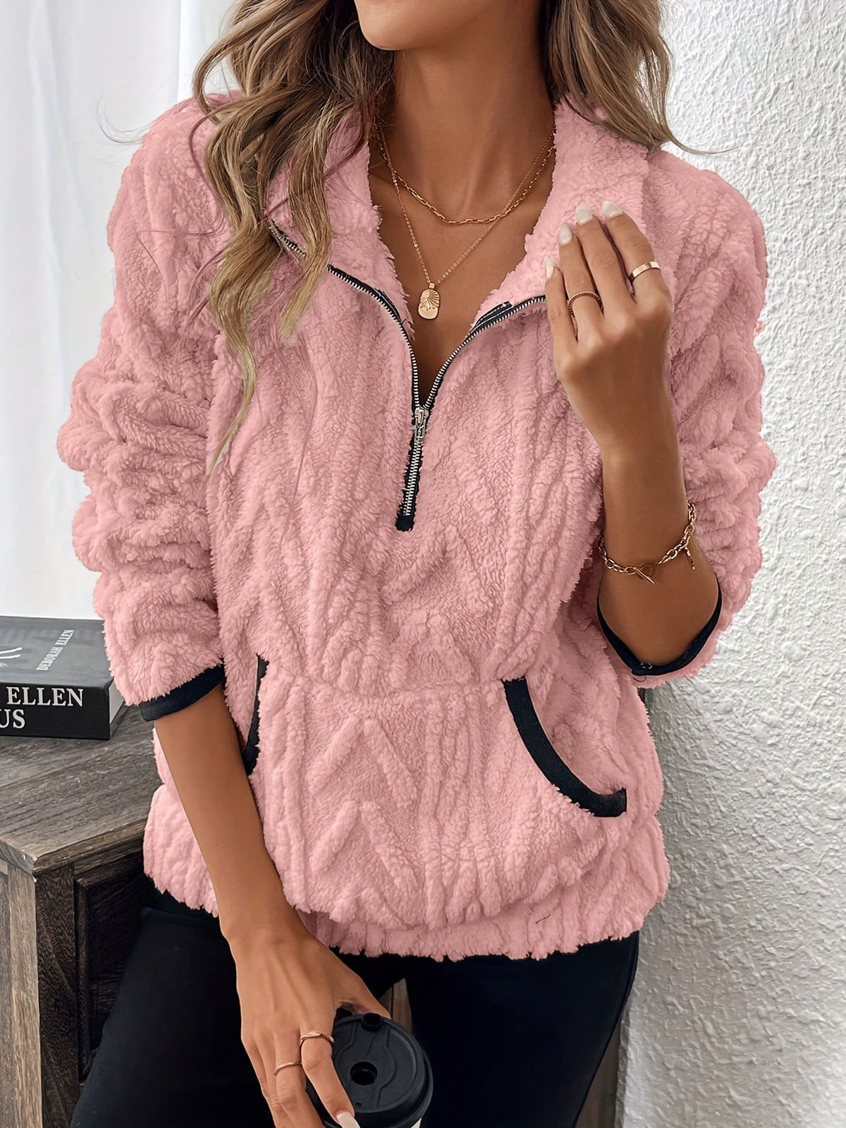 🔥Nowa gorąca wyprzedaż🔥【S-3XL】🎀🎀Nowe jesienno-zimowe modne damskie pluszowe bluzy z kapturem