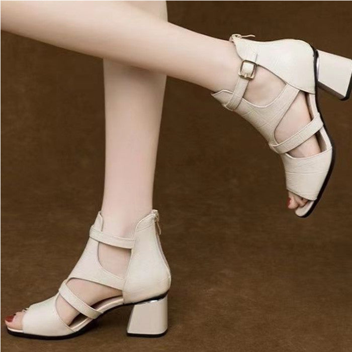 💖【35-40】✨👡2026 Нови сандали с дебел ток от мека кожа