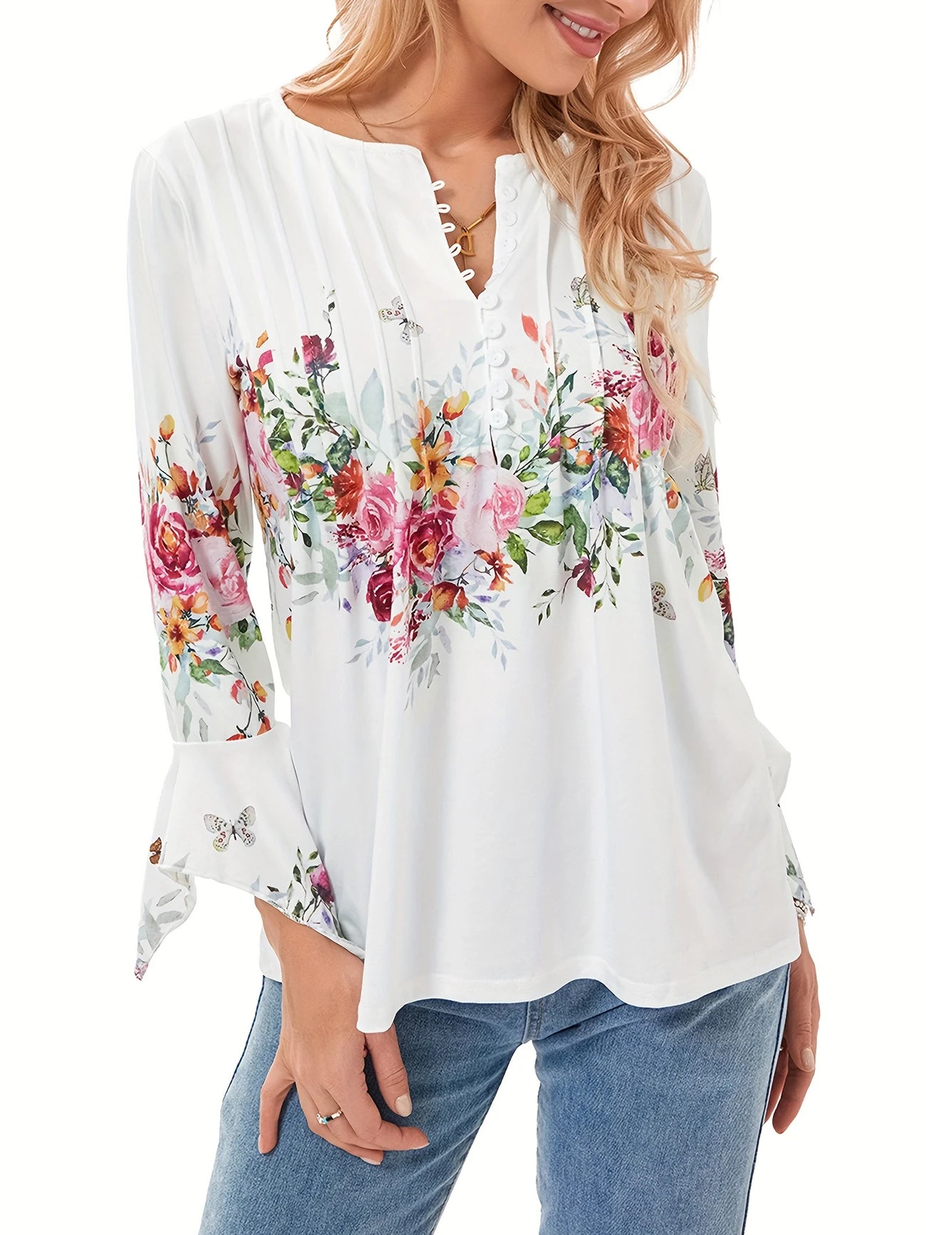💥【Ograničeno vrijeme 50% popusta】💥👕🥰[S-5XL] Moderne ženske majice s V-izrezom