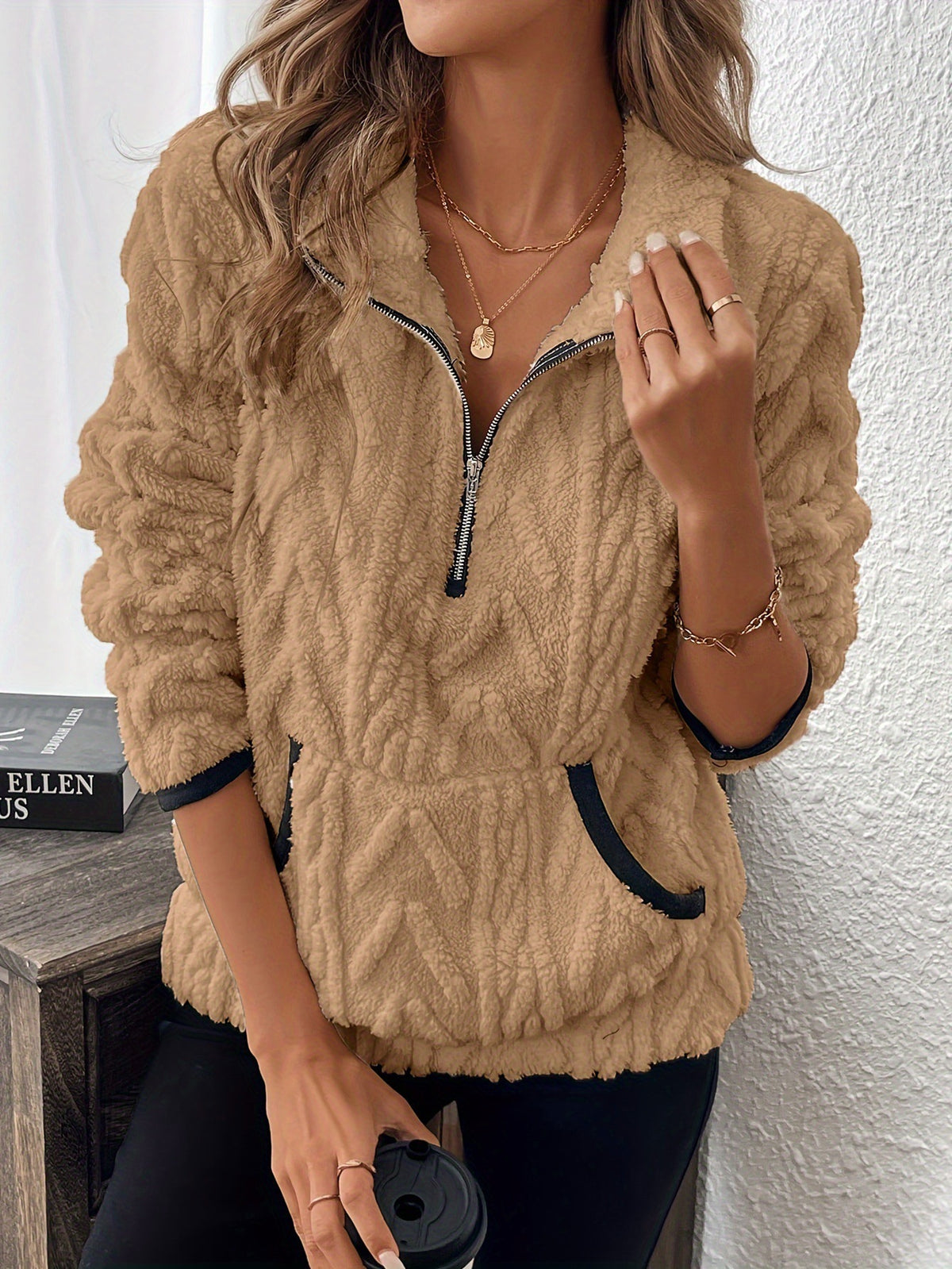 🔥Nowa gorąca wyprzedaż🔥【S-3XL】🎀🎀Nowe jesienno-zimowe modne damskie pluszowe bluzy z kapturem