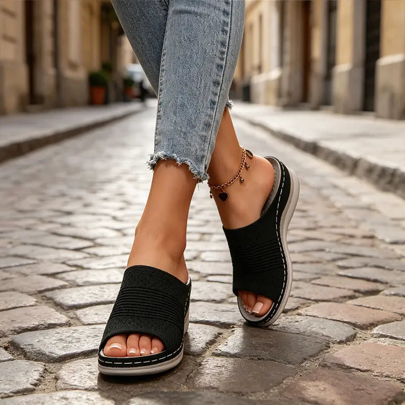 👡 Pożegnaj ból stóp! Kapcie Ortho Elastic Mesh – doskonałe wsparcie łuku stopy i podeszwa antyprzeciążeniowa! 🕊️✨