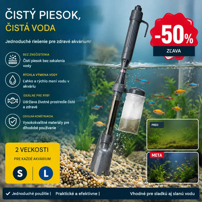 🐠Elektrický čistič substrátu do akvária – Napájaný z batérie, nastaviteľná dĺžka hadice, ľahko sa čistí – Vhodný pre všetky typy akvárií 🧹🐟