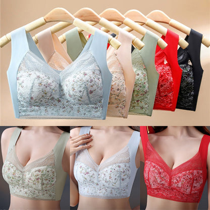 【Producto estrella】【Pack de 3】💕【40 kg-100 kg】Sujetadores de verano para mujer sin costuras, de talla grande, en seda fría. Transpirables y cómodos.