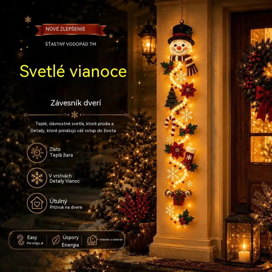🎄🎃Posledný deň! 🎅Užite si 50% zľavu na svietiace vianočné ozdoby na dvere!