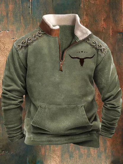 💥Нови продукти в разпродажба💥【S-4XL】2025 Есенно-зимен мъжки моден, топъл пуловер с дълъг ръкав и 3D щампа.Модерни, стилни и удобни