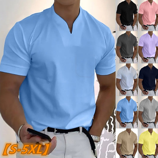 【💥Oferta ograniczona czasowo💥】🔥【S-5XL】🔥2025 Męska letnia koszula z krótkim rękawem z bawełny typu Stretch👕