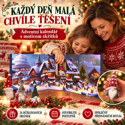 🎄🎅✨【1 set, 24 prozorčića】Adventski kalendar 2026. s patuljcima – 1 nasumični patuljak i 23 različite figure od PVC-a / pliša.
