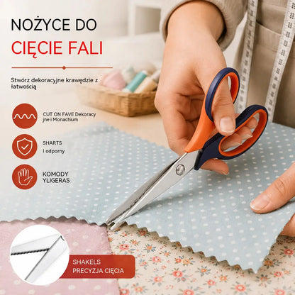 ✂️✂️ Profesjonalne nożyczki ząbkowane - ostre, nożyczki ząbkowane do tkanin