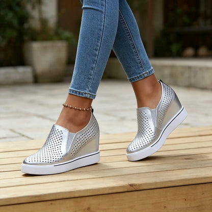 【Tallas: 34-41】🔥Nuevos zapatos casuales de verano 2026 para mujer, hechos de cuero suave, con diseño de plataforma.