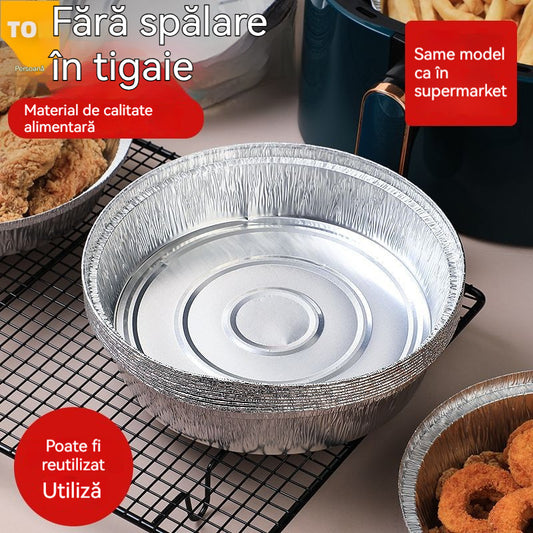 🔥Oferta specjalna🔥Jednorazowe tacki z folii aluminiowej do frytkownic powietrznych i piekarników, różne rozmiary, wielokrotnego użytku