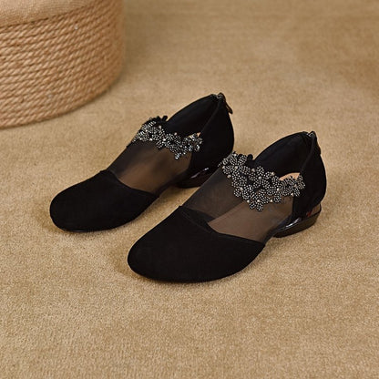 【Venta caliente】【35-41】2025 Nuevos Tacones de Cuña con Fondo Suave de Malla Hueca para Mujer