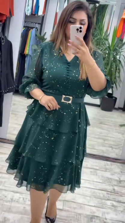 ✨【S-5XL】✅️Luźna sukienka z szyfonu w dużych rozmiarach｜Wygodna i przewiewna, idealna na lato🔥