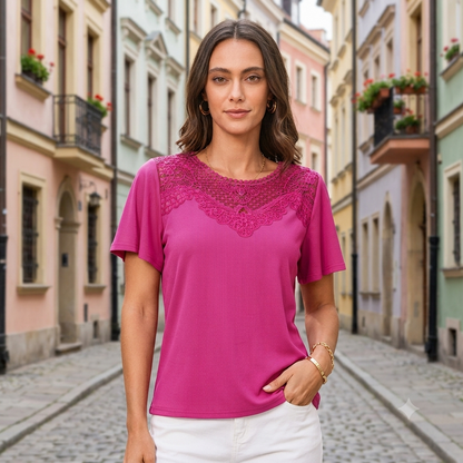 ✨【S-2XL】🎉Nowa damska koronkowa koszulka z krótkim rękawem z 2026 roku【50% zniżki】