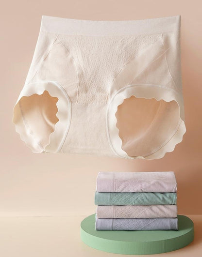 ✨💖【Compre 4 y obtenga 4 gratis】🩲【40-90KG】Ropa interior antibacteriana avanzada de cintura alta para mujer de color sólido