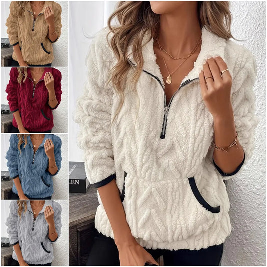 🔥Nowa gorąca wyprzedaż🔥【S-3XL】🎀🎀Nowe jesienno-zimowe modne damskie pluszowe bluzy z kapturem