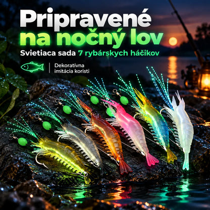🐟【7 kusov】Mäkké silikónové svietiace tyčinky na krevety
