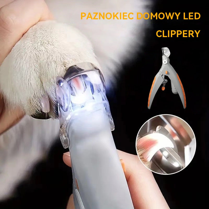 🐶Kup jeden, drugi gratis🐱✨Obcinacz do pazurów dla kotów i psów z diodami LED. Wyraźnie i szybko oświetla pazury, zapobiegając ich zranieniom.