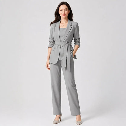 🏆【Marynarka + kamizelka + spodnie】Nowy, stylowy zestaw garniturowy w stylu casual (3 elementy)