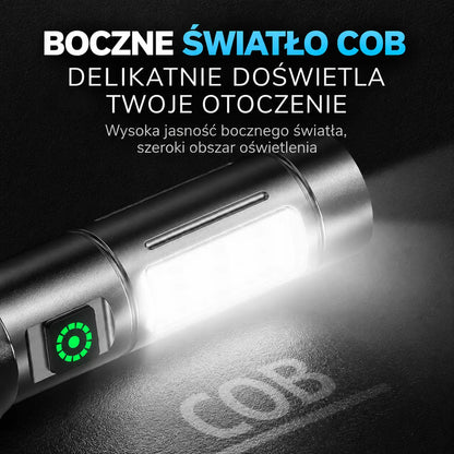 🔦 Wielofunkcyjna latarka LED z zoomem