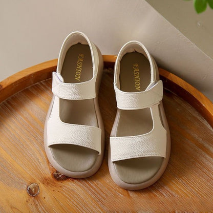 👡【35-43】Ljetne retro ležerne sandale s ribljim ustima, od mekane kože s mekanim potplatom