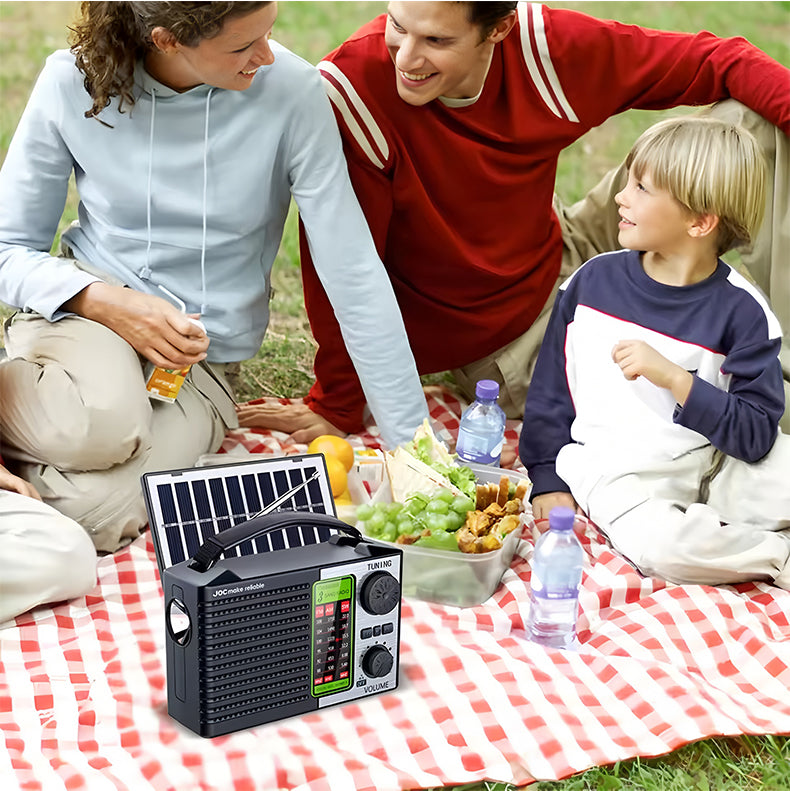 🏕️💥Oferta especial💥🏕️ Radio multifunción portátil solar, ✅Admite escucha de frecuencia completa de banda completa ✅Admite modo Bluetooth