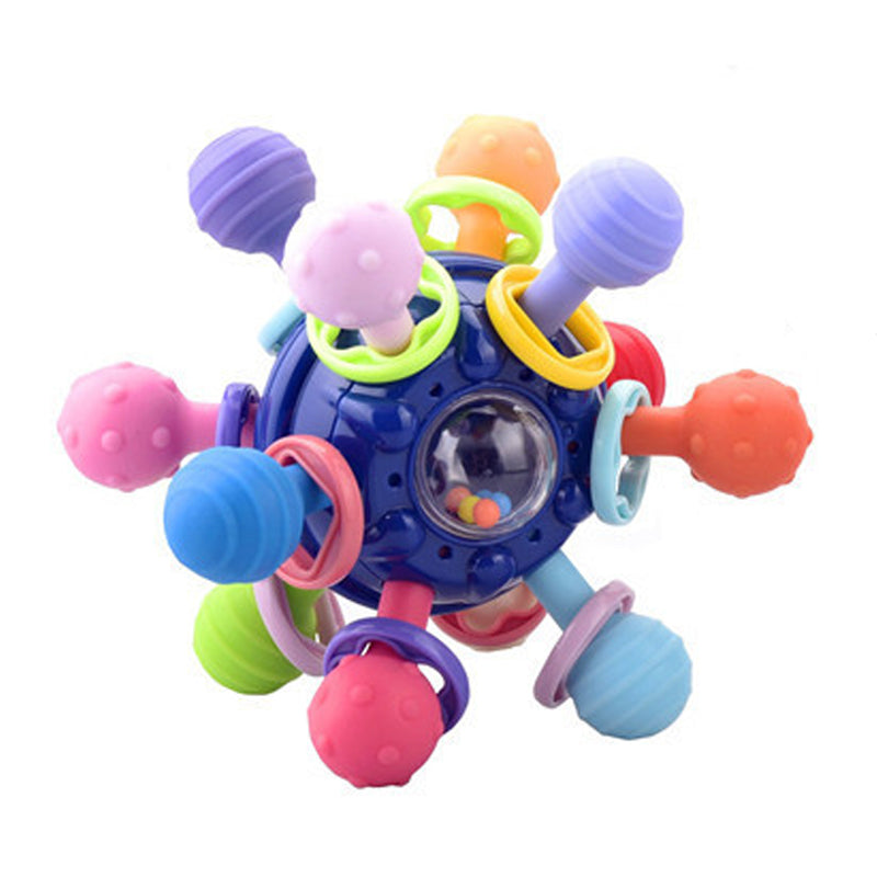 🎁【Купете едно, вземете едно безплатно】👶 Сензорна играчка за никнене на зъби Manhattan Finger Ball Rattle за бебета и малки деца, въртяща се играчка за никнене на зъби, перфектният подарък за момчета и момичета.