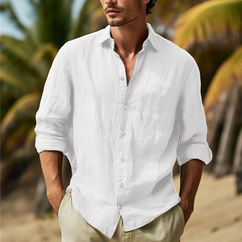 🎏👔【50% zniżki 🔥】【S–3XL】Nowa letnia męska koszula z długim rękawem, w dużych rozmiarach, dostępna w 9 kolorach