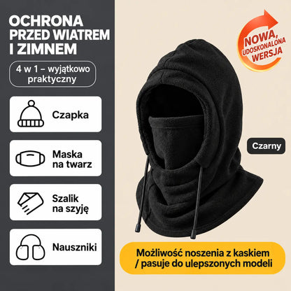 ❄️ Czapka termiczna zapewniająca pełną ochronę, z podszewką z polaru, która utrzymuje ciepło nawet przy temperaturze -20°C. ⛷️ Idealna do jazdy na nartach, na motocyklu oraz do aktywności na świeżym powietrzu.