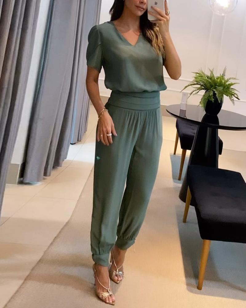 🔥【Zniżka ograniczona czasowo】【S-2XL】🔥Dwuczęściowy damski komplet w casualowym stylu，Dwuczęściowy komplet podkreślający szczupłą talię