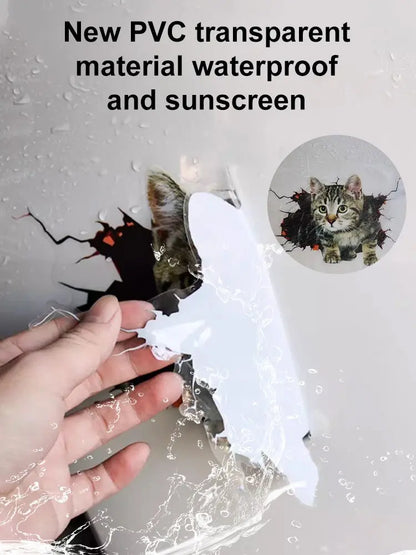 【Kupite 1, dobijte 1 gratis】🐱Trodimenzionalna naljepnica za mačke u obliku automobila, može se koristiti za zidne naljepnice u kupaonici, spavaćoj sobi i dnevnom boravku