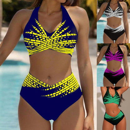 👙 【Popust 50 % 💥】【S–XL】👉 Dvodijelni bikini za žene u većim veličinama ✅ Visoki struk ✅ Visoka elastičnost