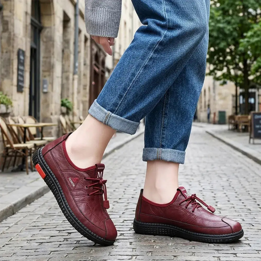 👟Damskie, wodoodporne, wsuwane, antypoślizgowe, płaskie buty robocze – miękka podeszwa, wygodne buty robocze – lekkie, codzienne buty do chodzenia dla seniorów