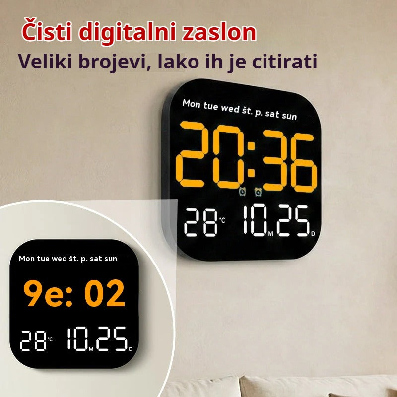 🛏️  Digitalni sat za dom i ured - nježno buđenje, recite zbogom dosadnim budilicama! Podesiva svjetlina, tihi rad noću. Također prikazuje temperaturu. Pouzdan pratitelj za vaš svakodnevni život. 🌙