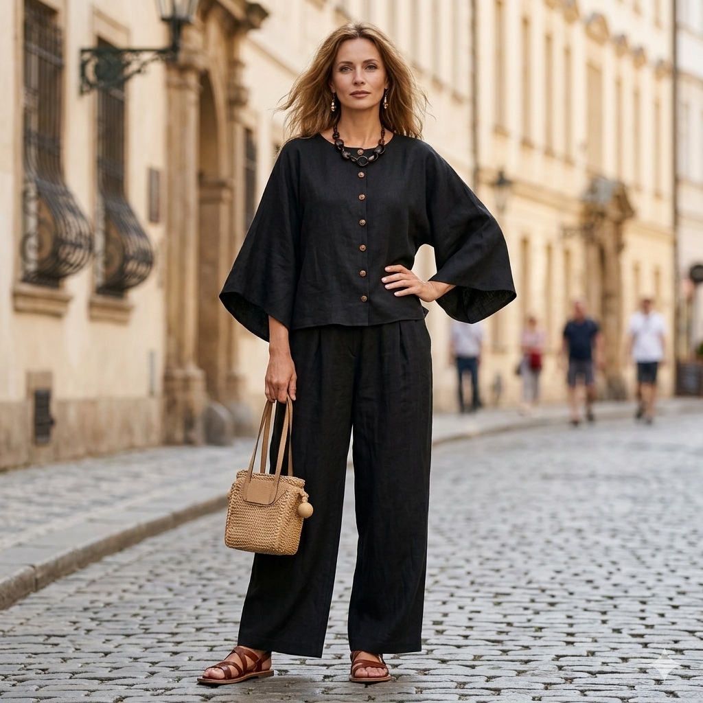 ✨👘 【40–120 kg】 Jednokolorowy komplet w nowoczesnym stylu — Unikalny krój ✅ Dostępna płatność przy odbiorze ✅