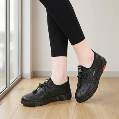 👟Damskie, wodoodporne, wsuwane, antypoślizgowe, płaskie buty robocze – miękka podeszwa, wygodne buty robocze – lekkie, codzienne buty do chodzenia dla seniorów