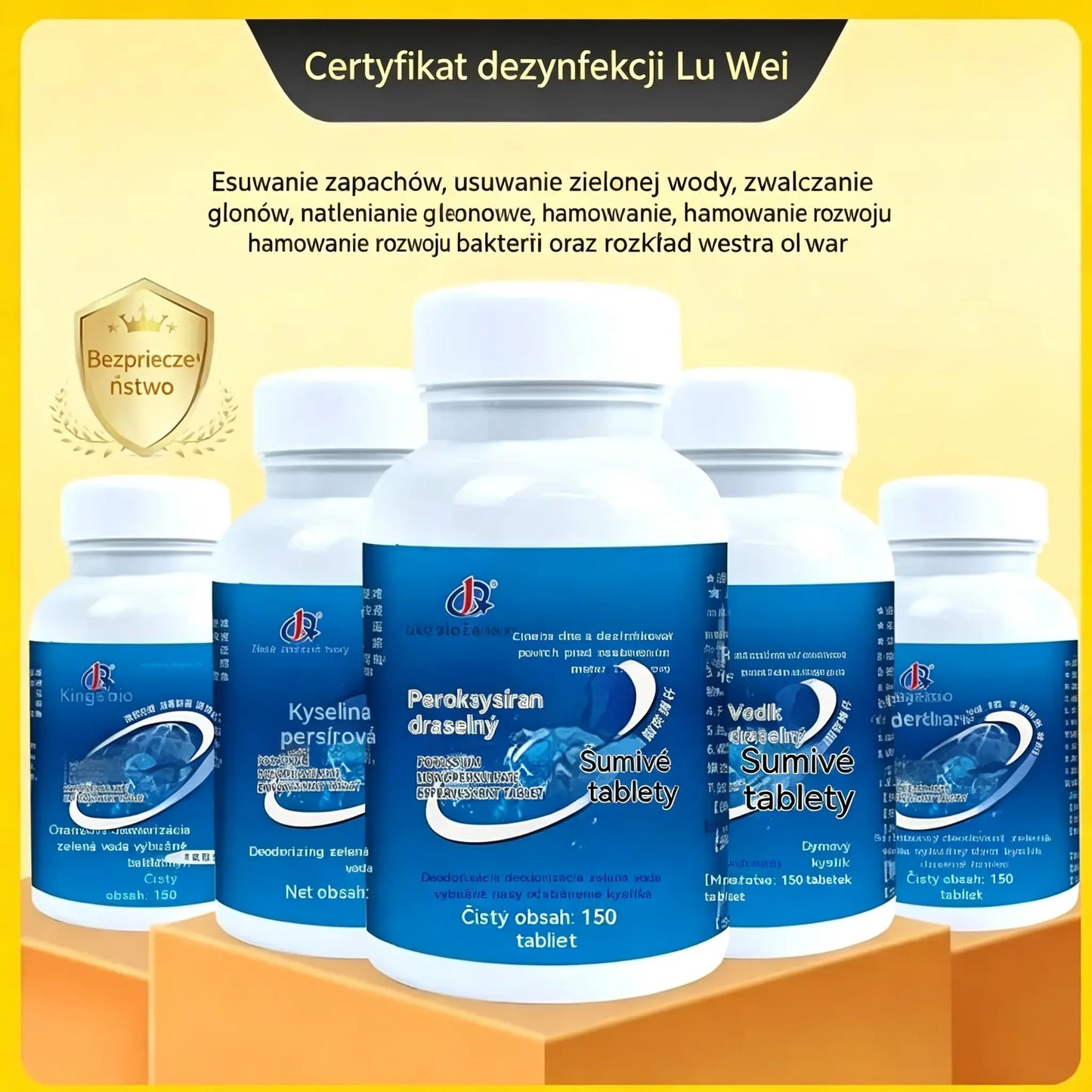🐟【150/300 tabletek】💧 Tabletki musujące do czyszczenia wody w akwarium i stawie 🔥
