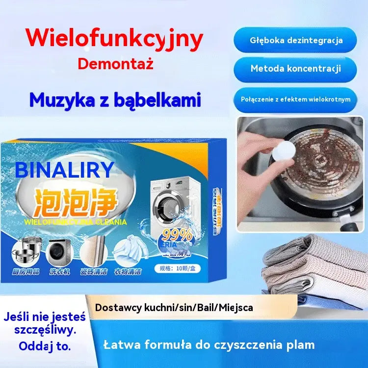 🎁【50% zniżki】Wielofunkcyjne musujące tabletki czyszczące – nie wymagają szorowania, wystarczy namoczyć, aby usunąć plamy