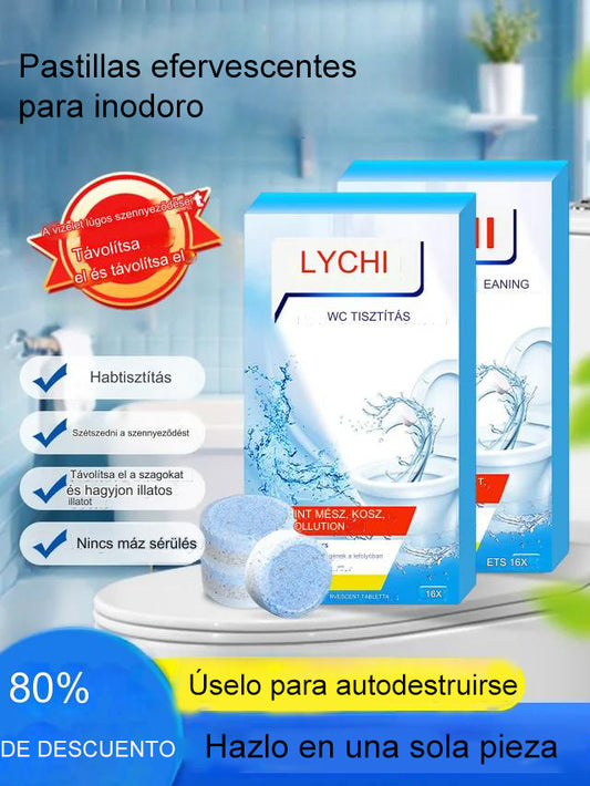 🧽Venta caliente en Croacia🚽【Compra 1 y llévate 1 gratis】Limpiador de inodoro efervescente concentrado y potente, descontaminante y limpiador, descalcificante y eliminador de manchas amarillas, multiefecto en uno, desodorizante y fragante.
