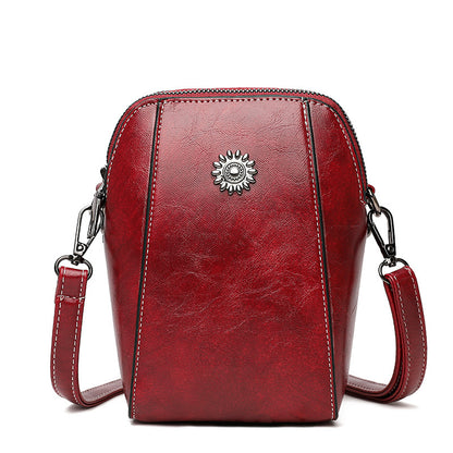 💟👜Bolso bandolera mini vertical de cuero suave para teléfono móvil de moda para mujer（se venden como pan caliente）