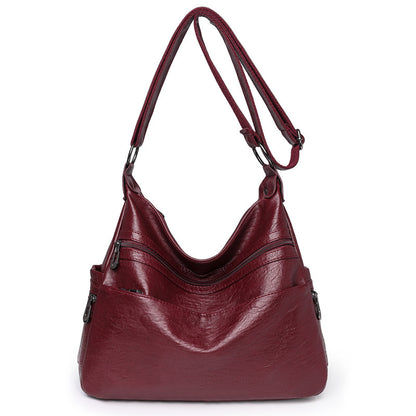 👜【Oferta ograniczona czasowo】Nowa modna torba na ramię z miękkiej skóry 2026, pojemna, odporna na zużycie, prawdziwa skóra