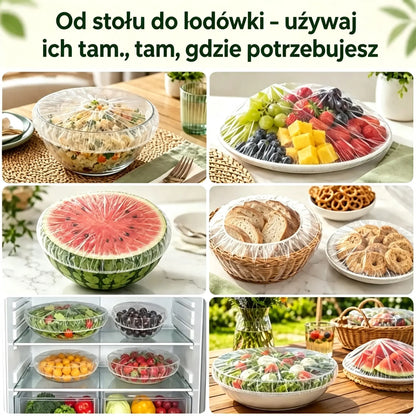 🔥 (300 sztuk) Tylko 109 złotych 🍽️ Bardzo duża, gruba, antybakteryjna plastikowa osłona spożywcza